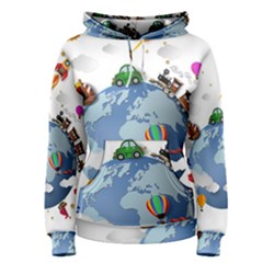 Earth Rocket Vector Earth Women s Pullover Hoodie by Vaneshart