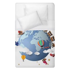 Earth Rocket Vector Earth Duvet Cover (single Size) by Vaneshart