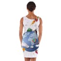 Earth Rocket Vector Earth Wrap Front Bodycon Dress View2