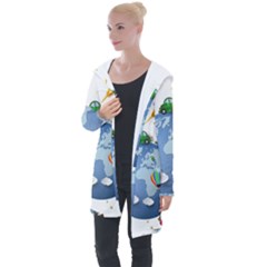 Earth Rocket Vector Earth Longline Hooded Cardigan by Vaneshart