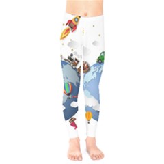 Earth Rocket Vector Earth Kids  Legging by Vaneshart