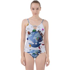 Earth Rocket Vector Earth Cut Out Top Tankini Set by Vaneshart