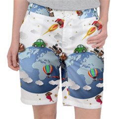 Earth Rocket Vector Earth Pocket Shorts by Vaneshart