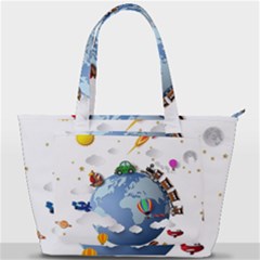 Earth Rocket Vector Earth Back Pocket Shoulder Bag 