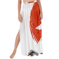 Mount Fuji Mountain Ink Wash Painting Maxi Chiffon Tie-up Sarong