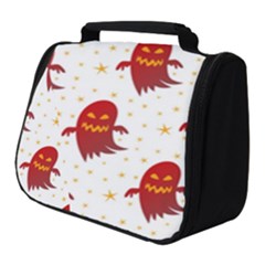 Ghost Halloween Drawing Flower Leaf Full Print Travel Pouch (small) by Vaneshart