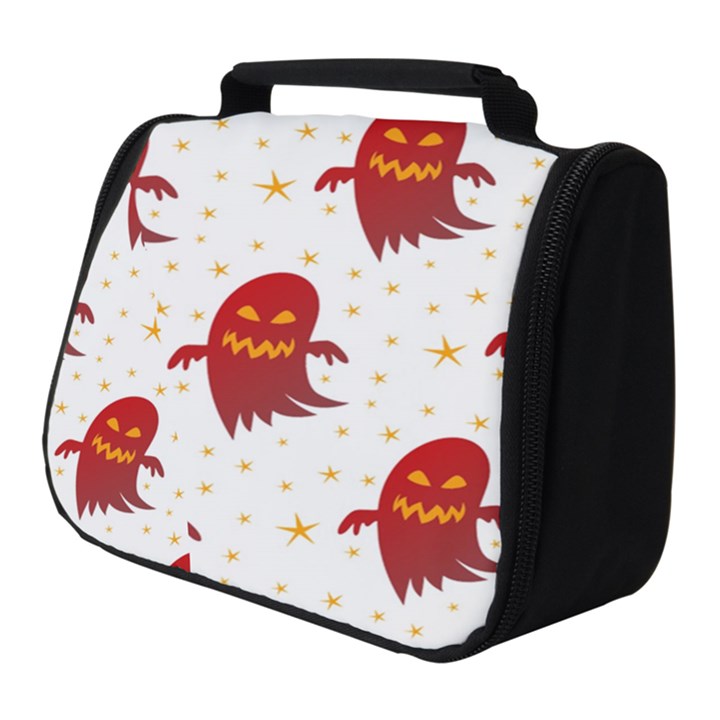 Ghost Halloween Drawing Flower Leaf Full Print Travel Pouch (Small)