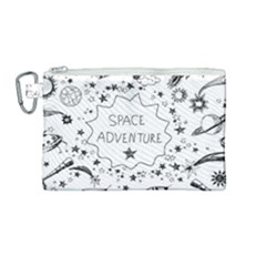 Space Elements Canvas Cosmetic Bag (medium) by Vaneshart