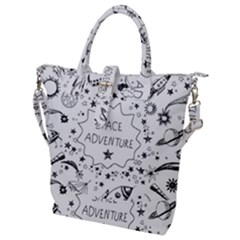 Space Elements Buckle Top Tote Bag by Vaneshart