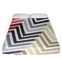 Abstract Colorful Geometric Pattern Fitted Sheet (queen Size) by Vaneshart