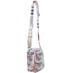 Abstract Colorful Geometric Pattern Shoulder Strap Belt Bag