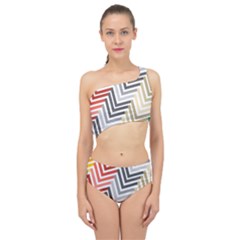 Abstract Colorful Geometric Pattern Spliced Up Two Piece Swimsuit by Vaneshart