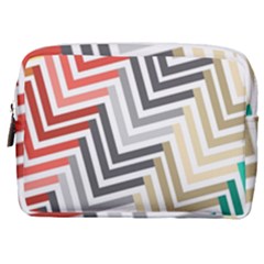 Abstract Colorful Geometric Pattern Make Up Pouch (medium)