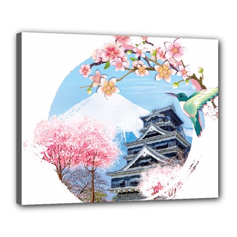 Japan National Cherry Blossom Festival Japanese Canvas 20  X 16  (stretched) by Vaneshart