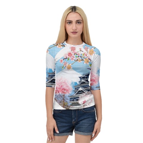 Japan National Cherry Blossom Festival Japanese Quarter Sleeve Raglan Tee by Vaneshart