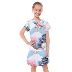 Japan National Cherry Blossom Festival Japanese Kids  Drop Waist Dress by Vaneshart