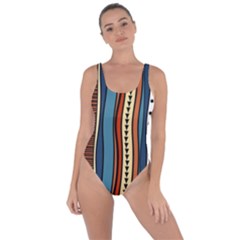 Stripes Hand Drawn Tribal Colorful Background Pattern Bring Sexy Back Swimsuit by Vaneshart