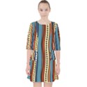 Stripes Hand Drawn Tribal Colorful Background Pattern Pocket Dress View1