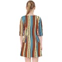 Stripes Hand Drawn Tribal Colorful Background Pattern Pocket Dress View2