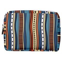 Stripes Hand Drawn Tribal Colorful Background Pattern Make Up Pouch (medium)