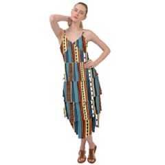 Stripes Hand Drawn Tribal Colorful Background Pattern Layered Bottom Dress