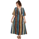 Stripes Hand Drawn Tribal Colorful Background Pattern Kimono Sleeve Boho Dress View2