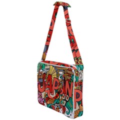 Earthquake And Tsunami Drawing Japan Illustration Cross Body Office Bag