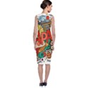 Earthquake And Tsunami Drawing Japan Illustration Classic Sleeveless Midi Dress View2