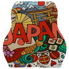 Earthquake And Tsunami Drawing Japan Illustration Car Seat Velour Cushion 