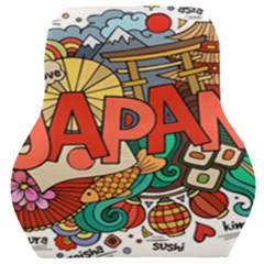 Earthquake And Tsunami Drawing Japan Illustration Car Seat Back Cushion 