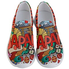 Earthquake And Tsunami Drawing Japan Illustration Men s Lightweight Slip Ons