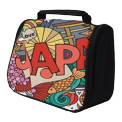 Earthquake And Tsunami Drawing Japan Illustration Full Print Travel Pouch (Small)