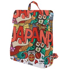 Earthquake And Tsunami Drawing Japan Illustration Flap Top Backpack