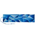 Triangles Abstract Blue Roll Up Canvas Pencil Holder (L) View1