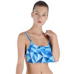 Triangles Abstract Blue Layered Top Bikini Top 