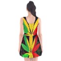 Cannabis Leaf Color Scoop Neck Skater Dress View2