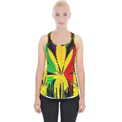 Cannabis Leaf Color Piece Up Tank Top by Vaneshart