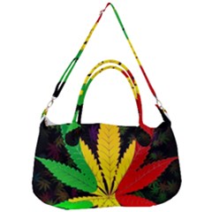 Cannabis Leaf Color Removal Strap Handbag by Vaneshart