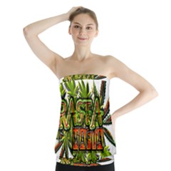 Cannabis Hemp Hashish Illegal Drug Trade Rasta Strapless Top by Vaneshart