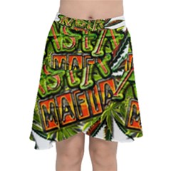 Cannabis Hemp Hashish Illegal Drug Trade Rasta Chiffon Wrap Front Skirt by Vaneshart