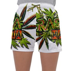 Cannabis Hemp Hashish Illegal Drug Trade Rasta Sleepwear Shorts by Vaneshart