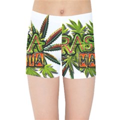 Cannabis Hemp Hashish Illegal Drug Trade Rasta Kids  Sports Shorts by Vaneshart