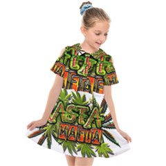 Cannabis Hemp Hashish Illegal Drug Trade Rasta Kids  Short Sleeve Shirt Dress by Vaneshart