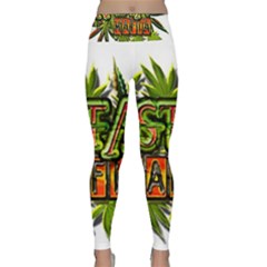 Cannabis Hemp Hashish Illegal Drug Trade Rasta Lightweight Velour Classic Yoga Leggings by Vaneshart