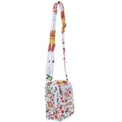 Watercolour Flowers Watercolor Painting Drawing Shoulder Strap Belt Bag