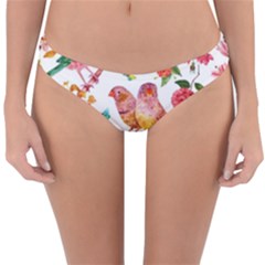 Watercolour Flowers Watercolor Painting Drawing Reversible Hipster Bikini Bottoms by Vaneshart