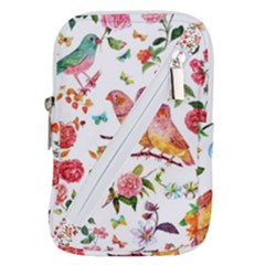 Watercolour Flowers Watercolor Painting Drawing Belt Pouch Bag (small)