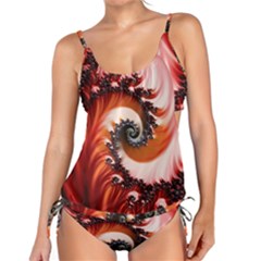 Abstract Fractal Patterns Red Tankini Set by Vaneshart