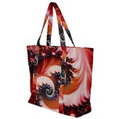 Abstract Fractal Patterns Red Zip Up Canvas Bag by Vaneshart