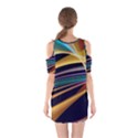 Lines Stripes Colorful Abstract Background Color Shoulder Cutout One Piece Dress View2